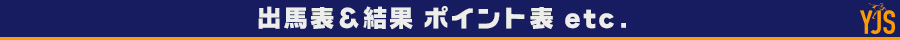 出馬表&結果 ポイント表 etc.