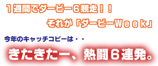 今年のキャッチコピーは・・きたきたー、熱闘６連発