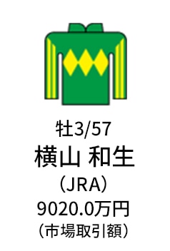 牡3 / 57 / 横山 和生（JRA） / 9020.0万円