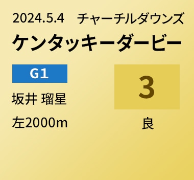 ケンタッキーダービー 3位
