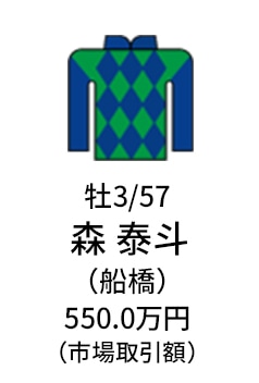 牡3 / 57 / 森 泰斗（船橋） / 550.0万円