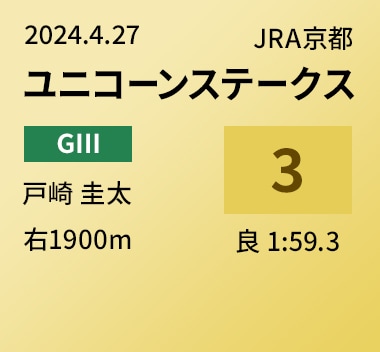 ユニコーンステークス 3位