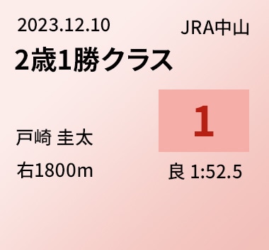 2歳1勝クラス 1位