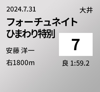 フォーチュネイトひまわり特別 7位