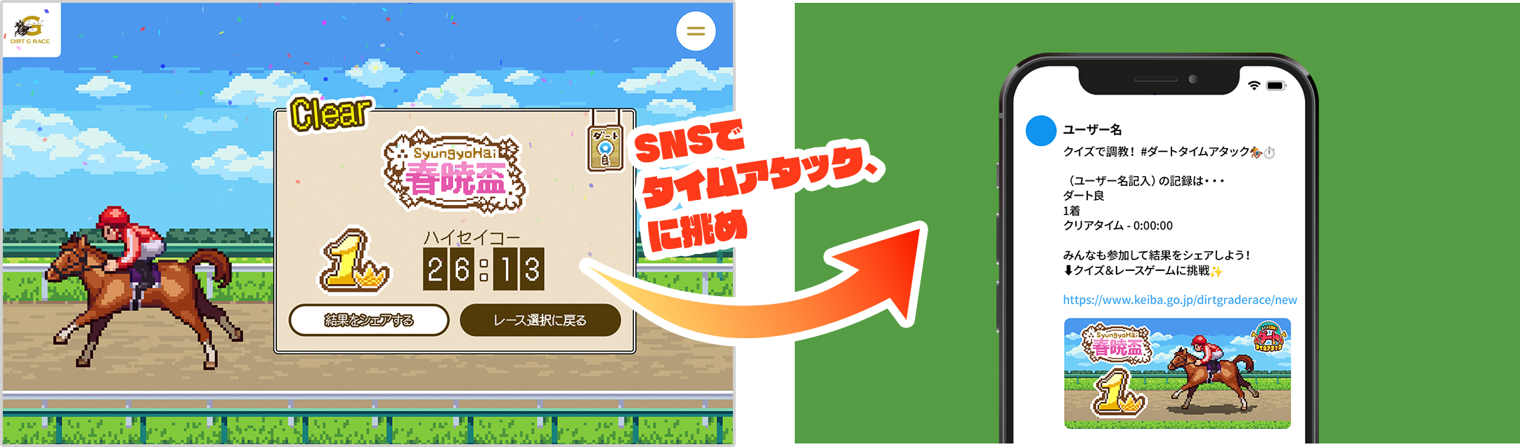 SNSでタイムアタックに挑め