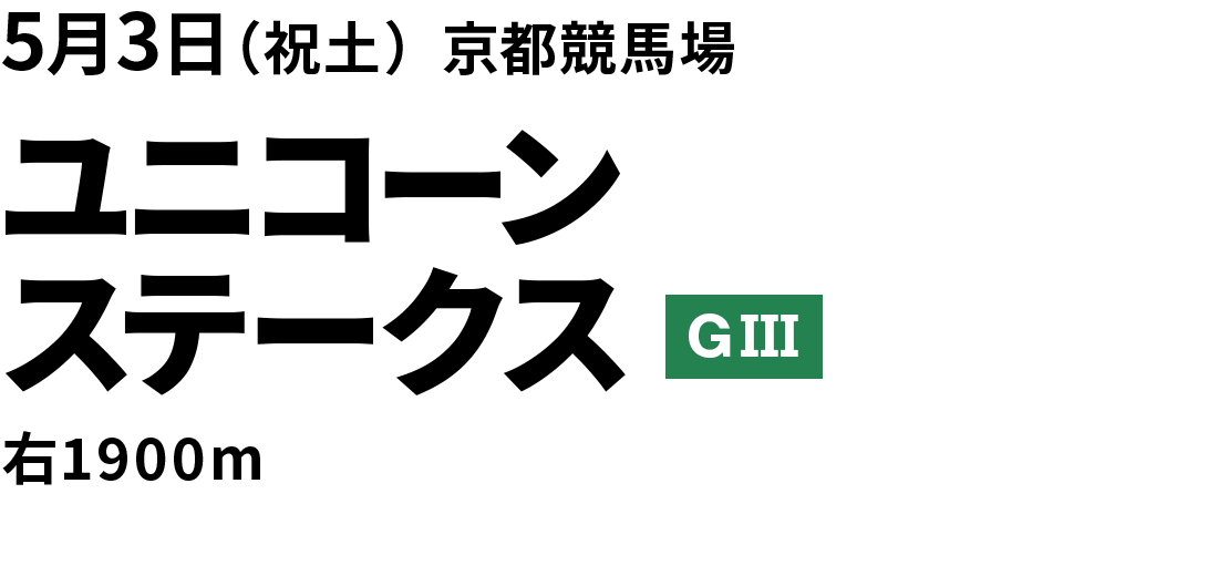 2025年5月3日(祝土) ユニコーンステークス GIII