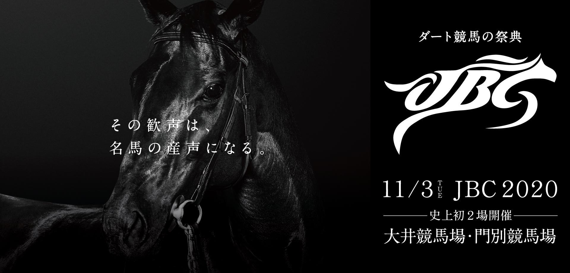 その歓声は、名馬の産声になる。ダート競馬の祭典。史上初2場開催