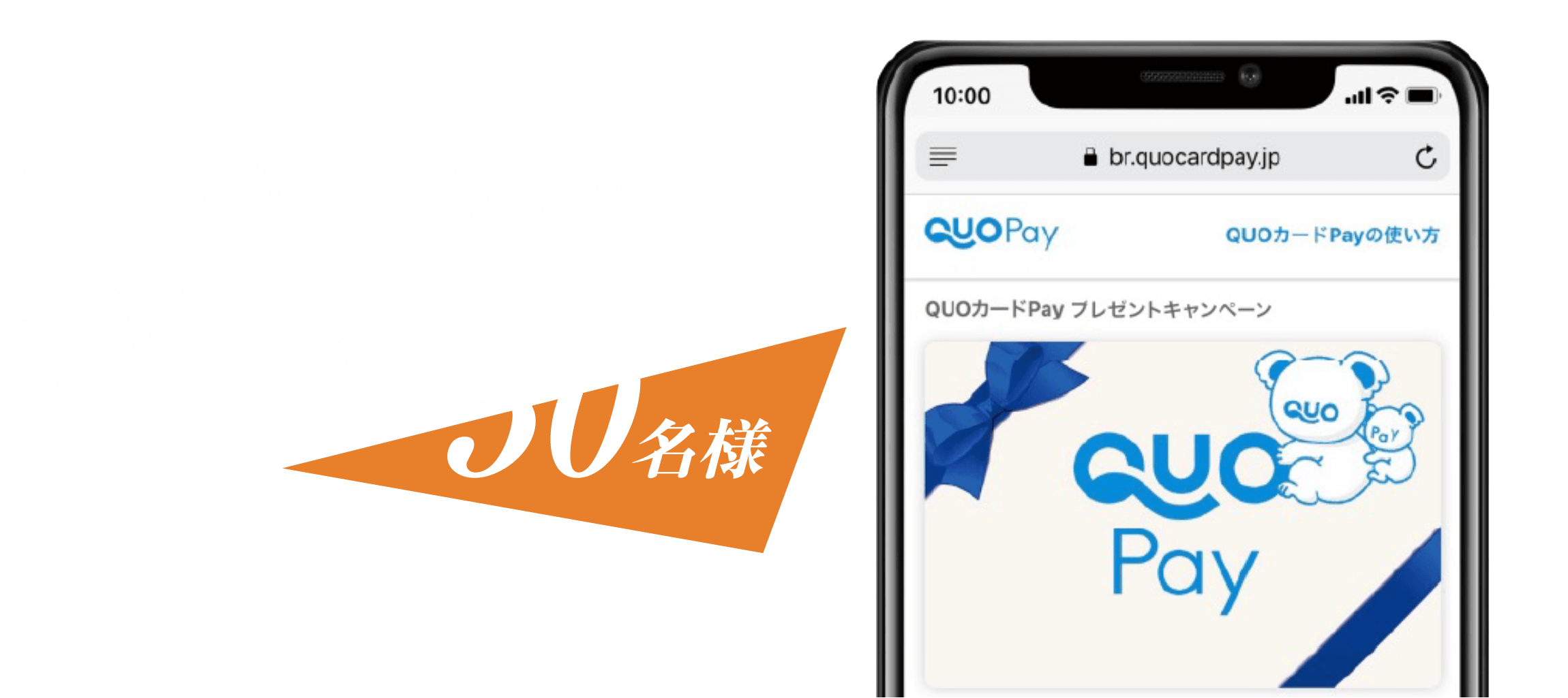 QUOカードPay 5,000円分 50名様