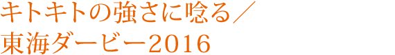 キトキトの強さに唸る／東海ダービー2016