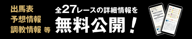 全27レースの詳細情報を無料公開！