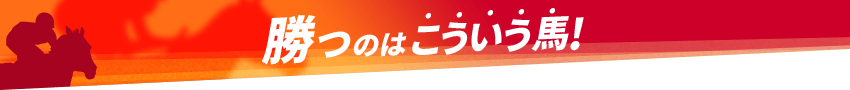 勝つのはこういう馬！