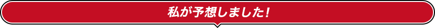 私が予想しました！