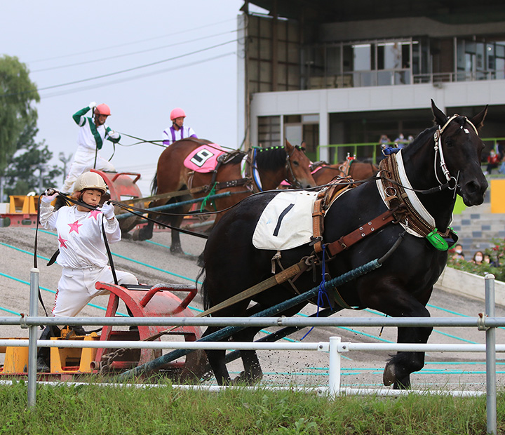 レース中の竹ケ原騎手