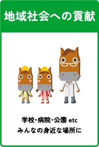 地域社会への貢献 学校・病院・公園 etc みんなの身近な場所に