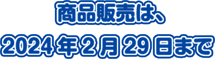 商品販売は、2024年2月29日まで